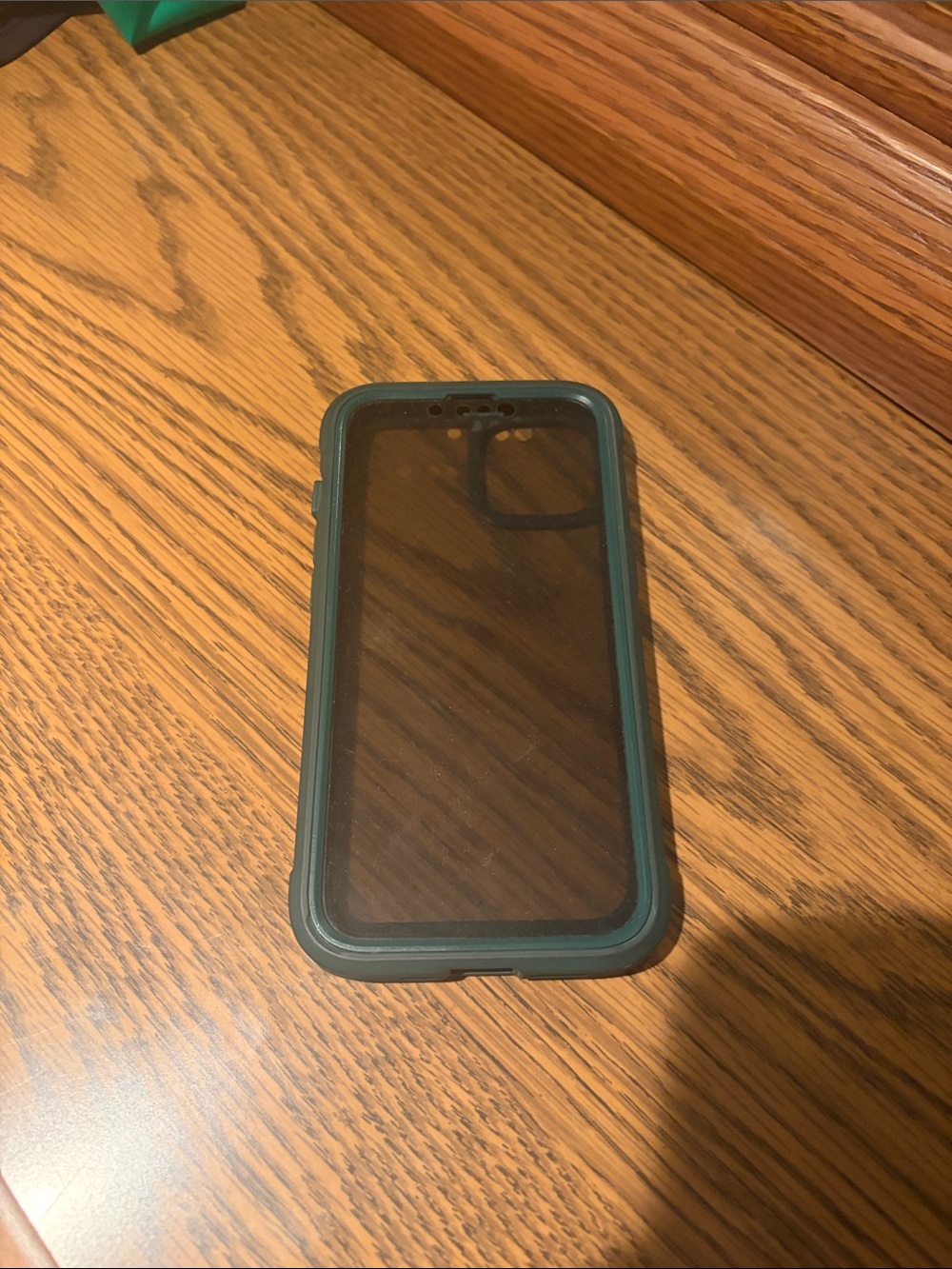Rugged Green Full-Body iPhone 13 Case with Privacy Screen